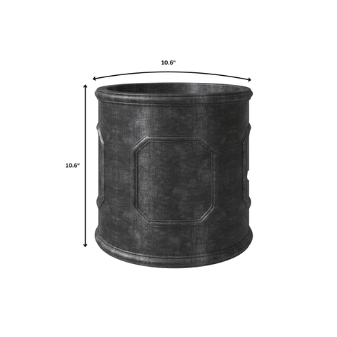 Meadow 5-Piece Fiberstone and MGO Clay Planter Set, Mid-Century Modern Round Planter Pot for Indoor and Outdoor