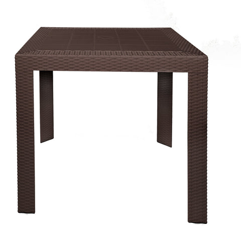 Mace Weave Design Square/Rectangular Dining Table in Polypropylene Plastic