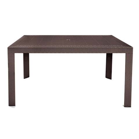 Mace Weave Design Square/Rectangular Dining Table in Polypropylene Plastic