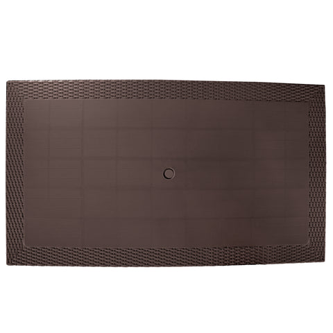 Mace Weave Design Square/Rectangular Dining Table in Polypropylene Plastic