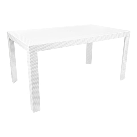 Mace Weave Design Square/Rectangular Dining Table in Polypropylene Plastic