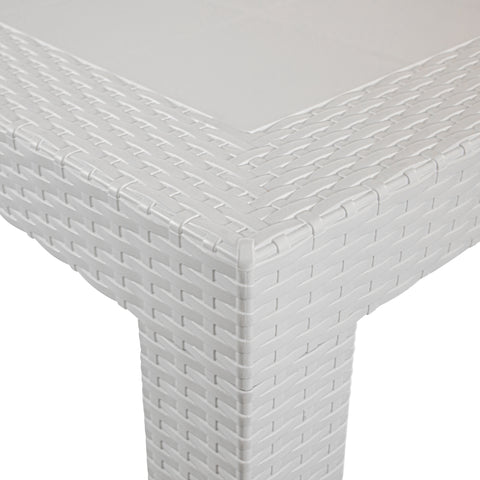 Mace Weave Design Square/Rectangular Dining Table in Polypropylene Plastic