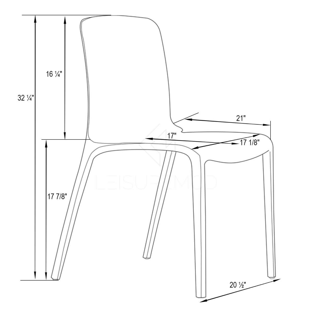 Murray Stackable Dining Side Chair in Plastic