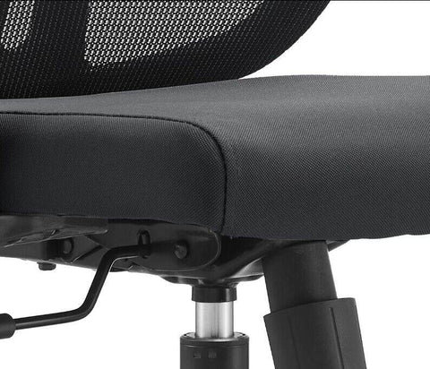 Nift Adjustable Upholstered Office Chair with Foam Filled Seat and Mesh Back and Headrest