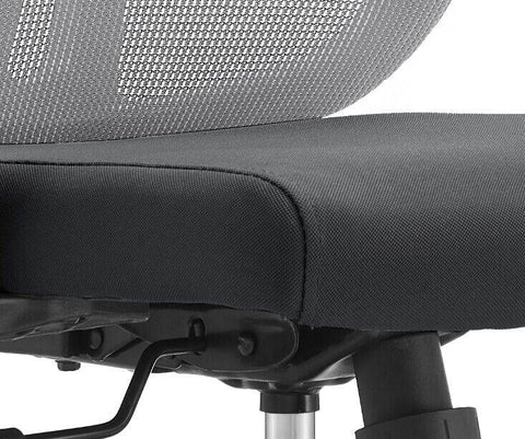 Nift Adjustable Upholstered Office Chair with Foam Filled Seat and Mesh Back and Headrest