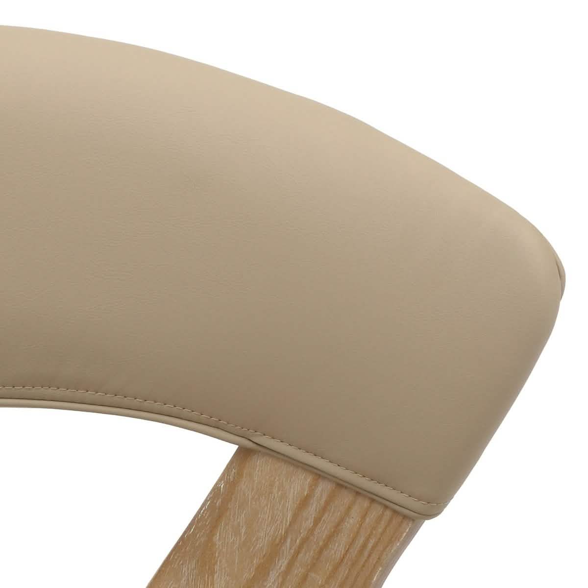 Nymia Modern Upholstered Dining Chair With Saddle Seat Design and Iron Legs
