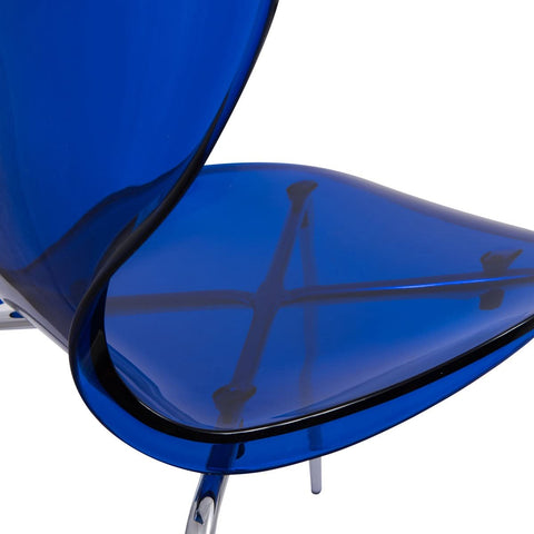 Modern Oyster Transparent Side Chair Set of 4