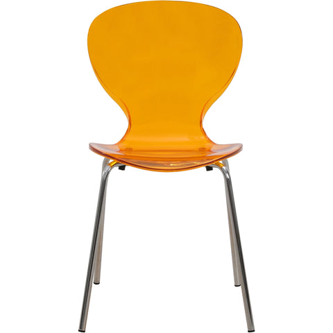 Modern Oyster Transparent Side Chair Set of 4