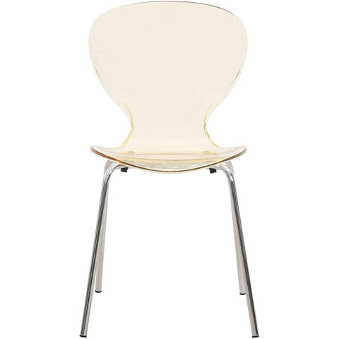 Modern Oyster Transparent Side Chair Set of 2