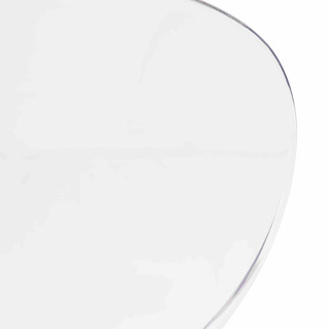 Oyster Modern Transparent Side Chair in White Base Set of 4