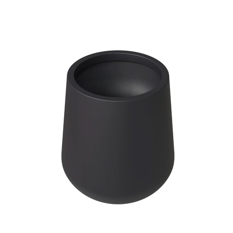 LeisureMod Orchid Modern Tapered Round Planter Pot in Fiberstone and Clay Weather Resistant Design