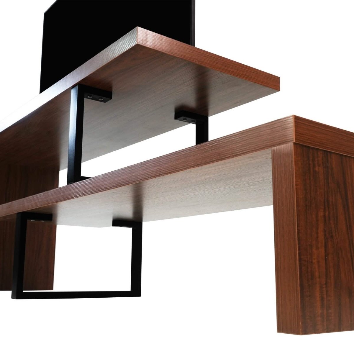 Orford Mid - Century Modern TV Stand with MDF Shelves and Powder Coated Iron Legs for Living Room