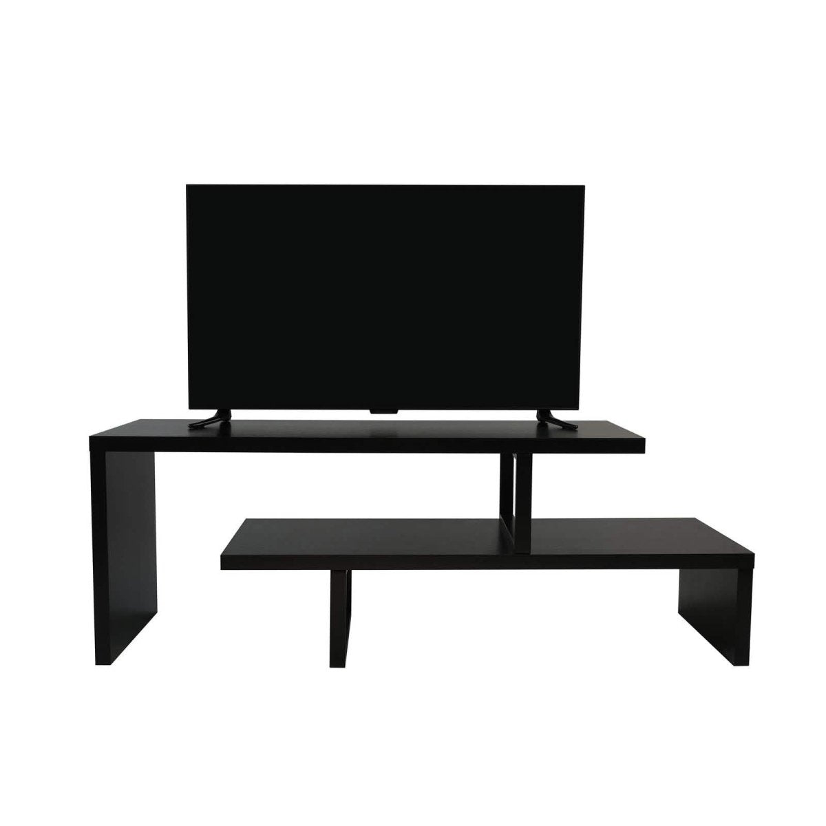 Orford Mid - Century Modern TV Stand with MDF Shelves and Powder Coated Iron Legs for Living Room