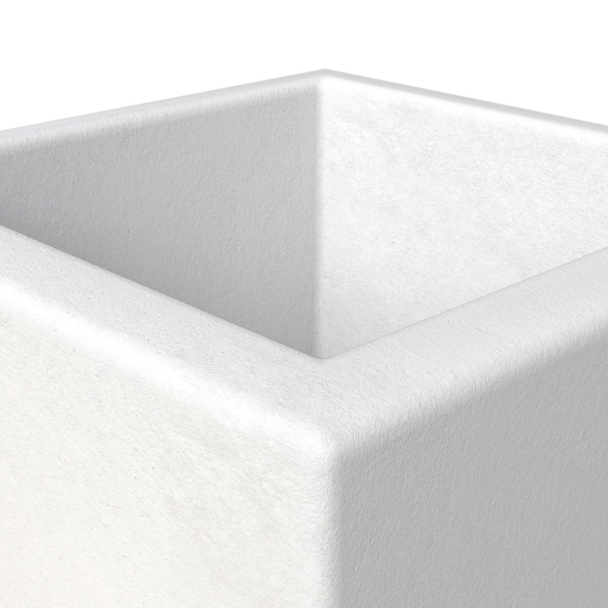 Orna Fiberstone and MgO Clay Weather - Resistant Tapered Square Planter for Home and Garden