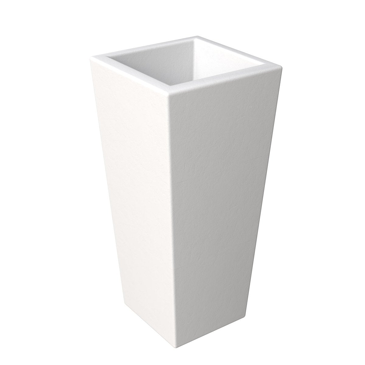 Orna Fiberstone and MgO Clay Weather - Resistant Tapered Square Planter for Home and Garden