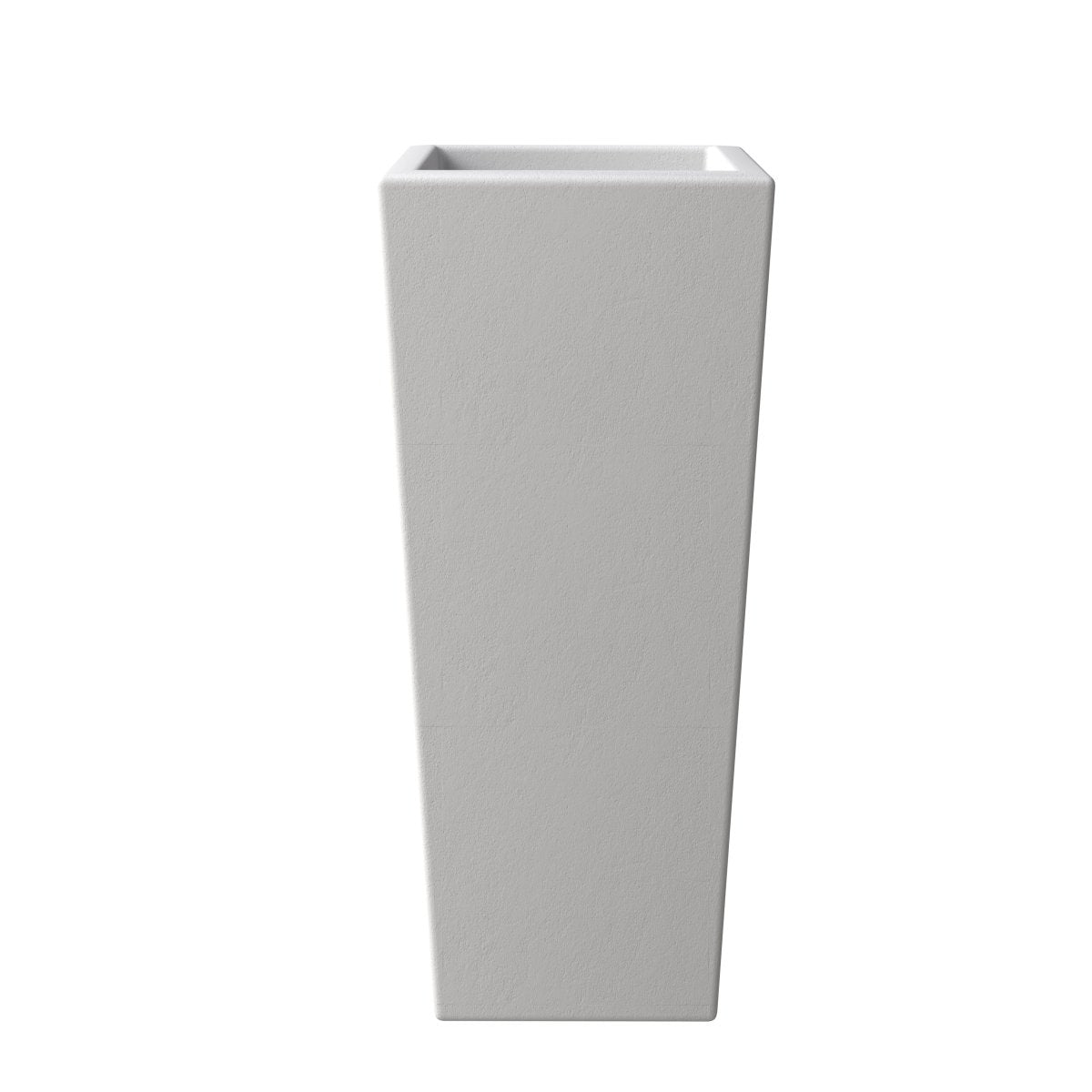 Orna Fiberstone and MgO Clay Weather - Resistant Tapered Square Planter for Home and Garden