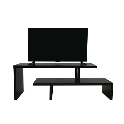 Orford Mid-Century Modern TV Stand with MDF Shelves and Powder Coated Iron Legs for Living Room