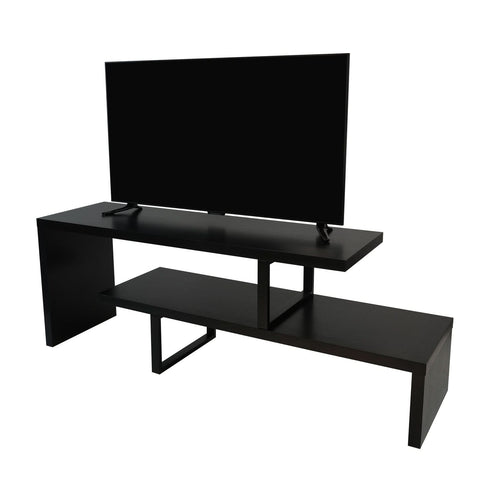 Orford Mid-Century Modern TV Stand with MDF Shelves and Powder Coated Iron Legs for Living Room