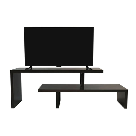 Orford Mid-Century Modern TV Stand with MDF Shelves and Powder Coated Iron Legs for Living Room