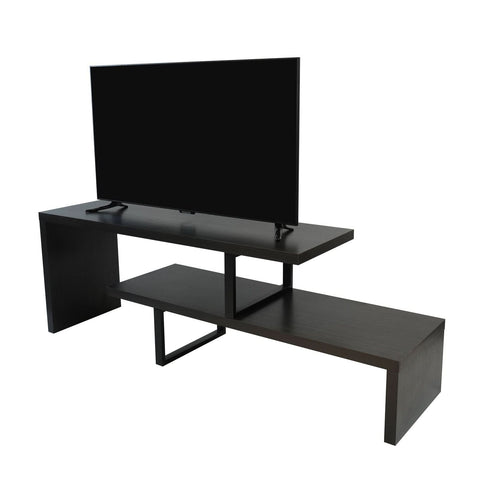 Orford Mid-Century Modern TV Stand with MDF Shelves and Powder Coated Iron Legs for Living Room