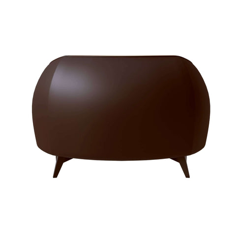 Opula Single-Seater Leather Sofa Accent Armchair with Stainless Steel Legs