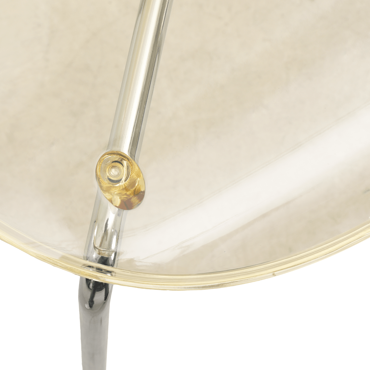 Oyster Modern Stackable Dining Side Chair with Chrome/White/Black Stainless Steel Legs