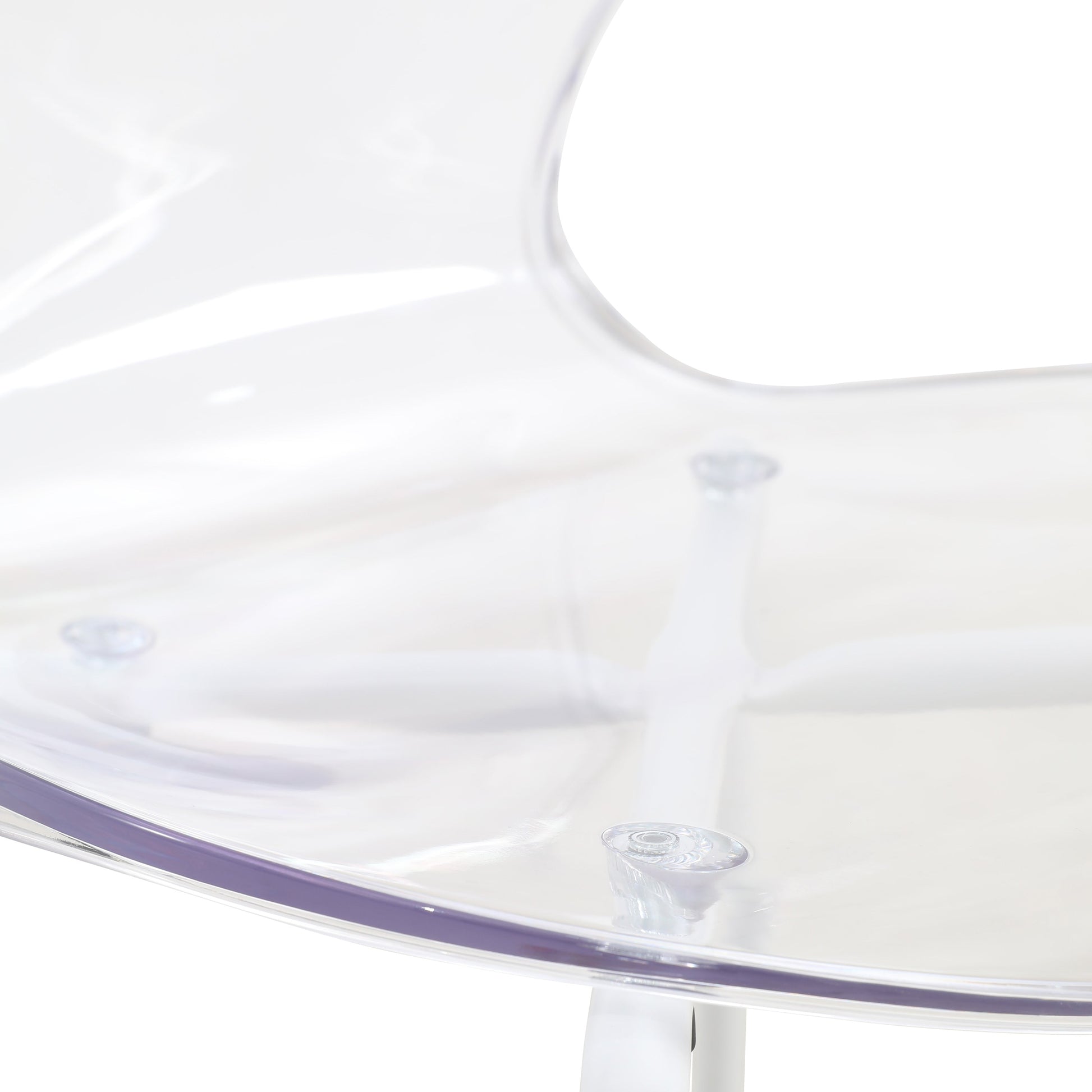 Oyster Modern Stackable Dining Side Chair with Chrome/White/Black Stainless Steel Legs