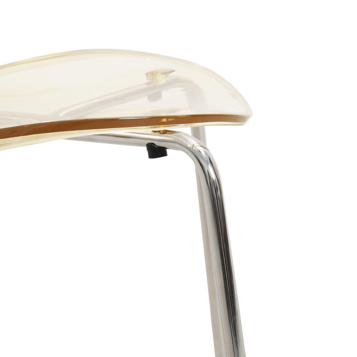 Oyster Modern Stackable Dining Side Chair with Chrome/White/Black Stainless Steel Legs