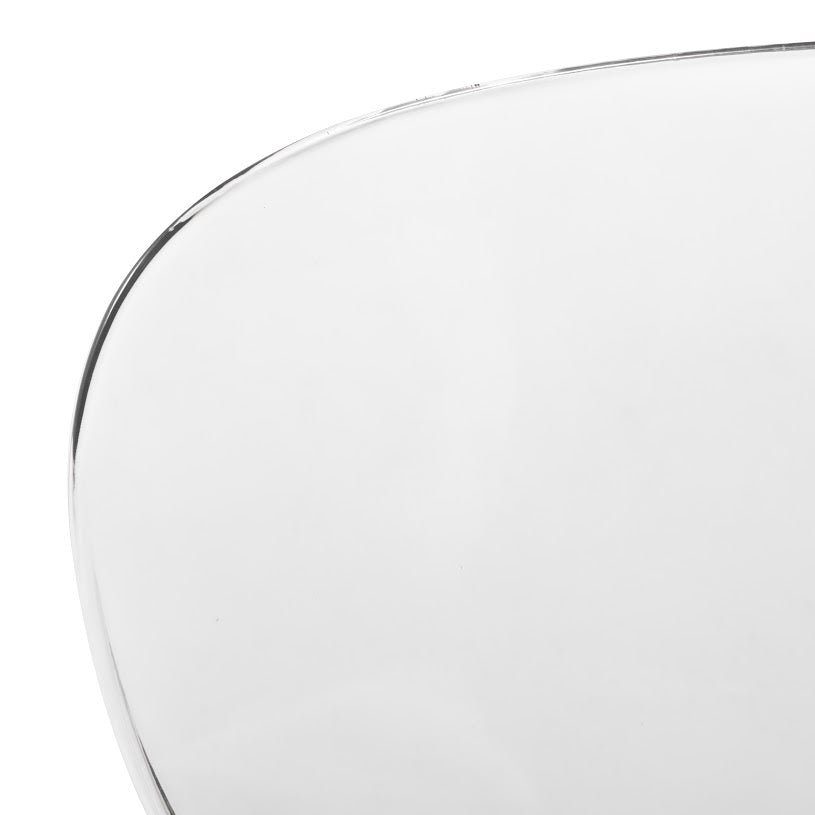 Oyster Modern Stackable Dining Side Chair with Chrome/White/Black Stainless Steel Legs