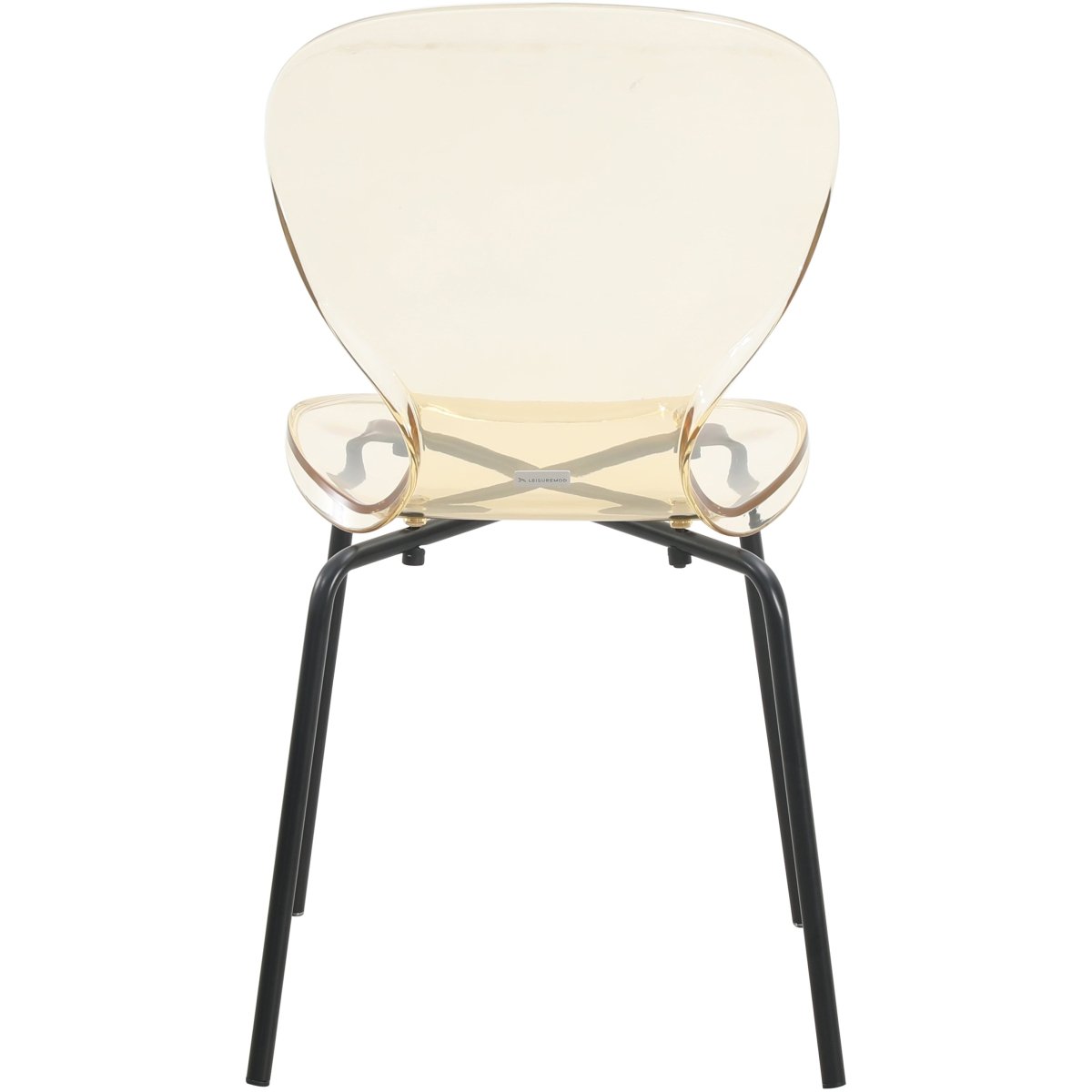 Oyster Modern Stackable Dining Side Chair with Chrome/White/Black Stainless Steel Legs