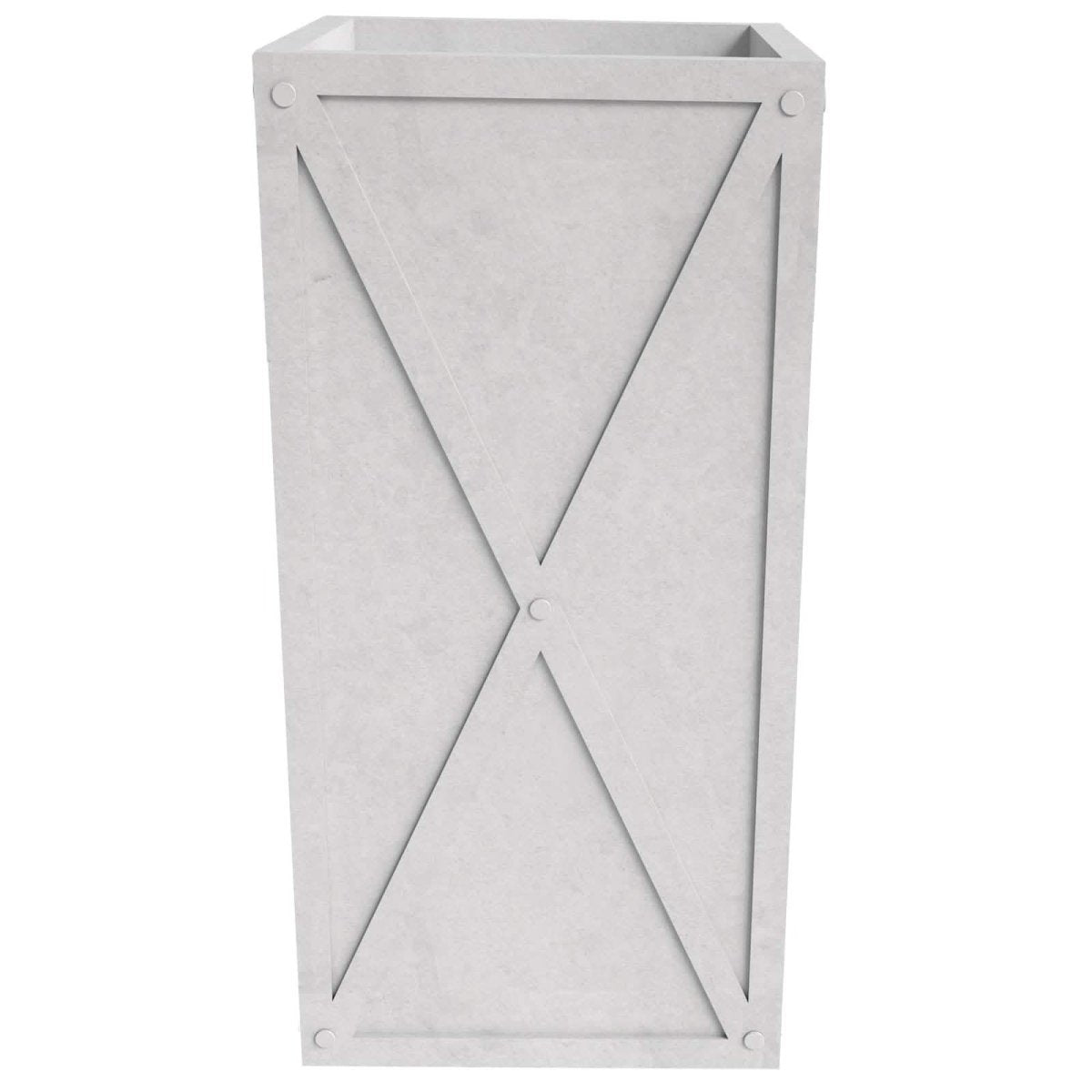 Papyrus Indoor Outdoor Fiberstone and Clay Rectangular Planter with Drainage Holes