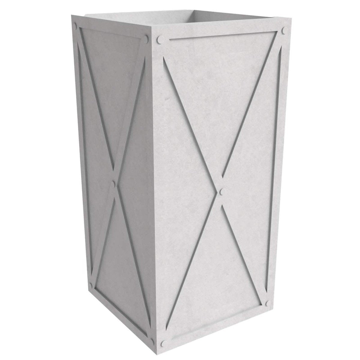 Papyrus Indoor Outdoor Fiberstone and Clay Rectangular Planter with Drainage Holes