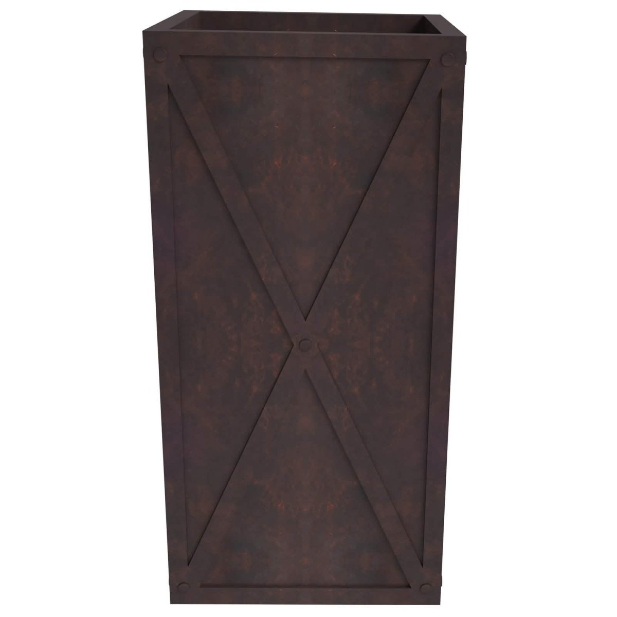 Papyrus Indoor Outdoor Fiberstone and Clay Rectangular Planter with Drainage Holes