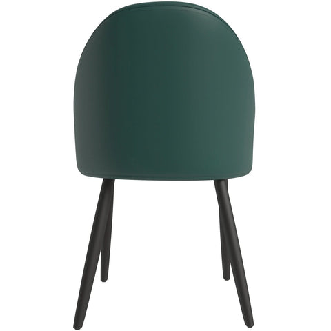 Paradiso Dining Chairs Leather Seat and Curved Back with Oak Wood Legs