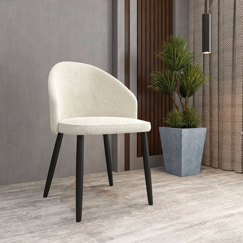 Paradiso Dining Chairs Leather Seat and Curved Back with Oak Wood Legs