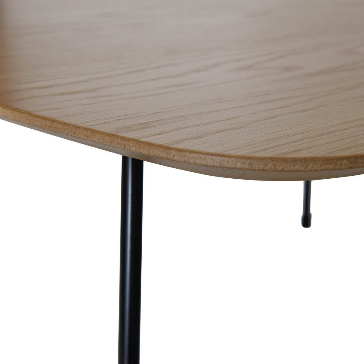 Pemborke Square Coffee Table with Oak Wood Table Top and Iron Frame