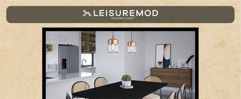 Ravenna 63" Wood Dining Table With Modern Metal Base