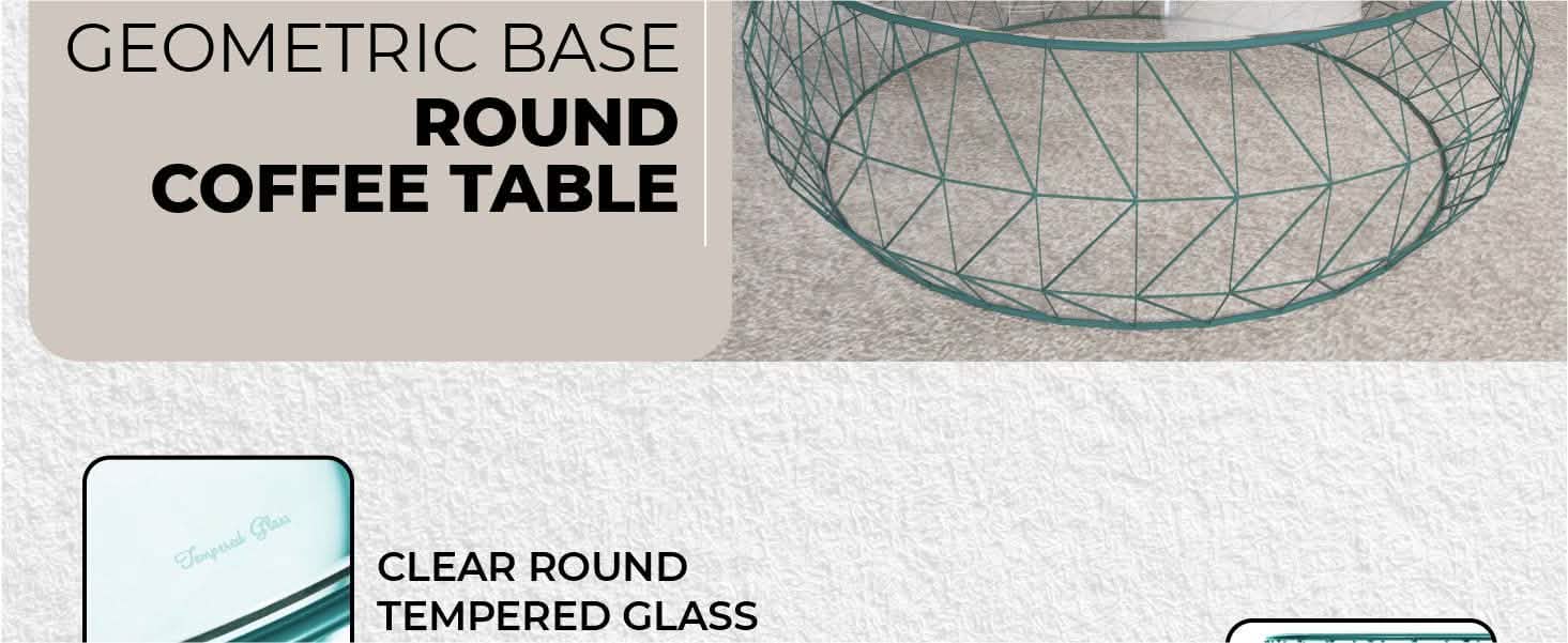 Malibu Modern Round Glass Top Coffee Table With Chrome Base