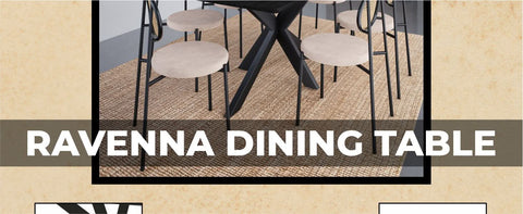 Ravenna 63" Wood Dining Table With Modern Metal Base