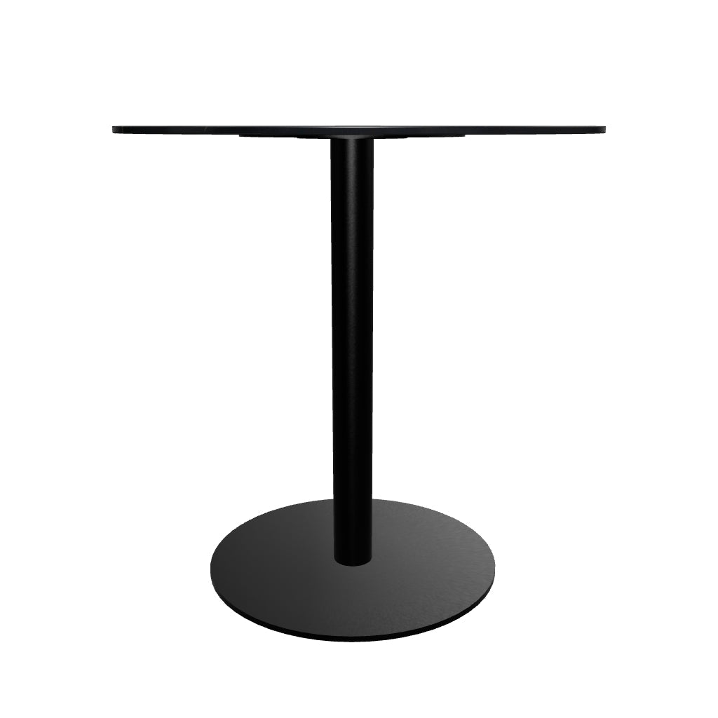 Vail Collection Dining Table Black Base With 27"/36" Round Black MDF Wood/Sintered Stone Top