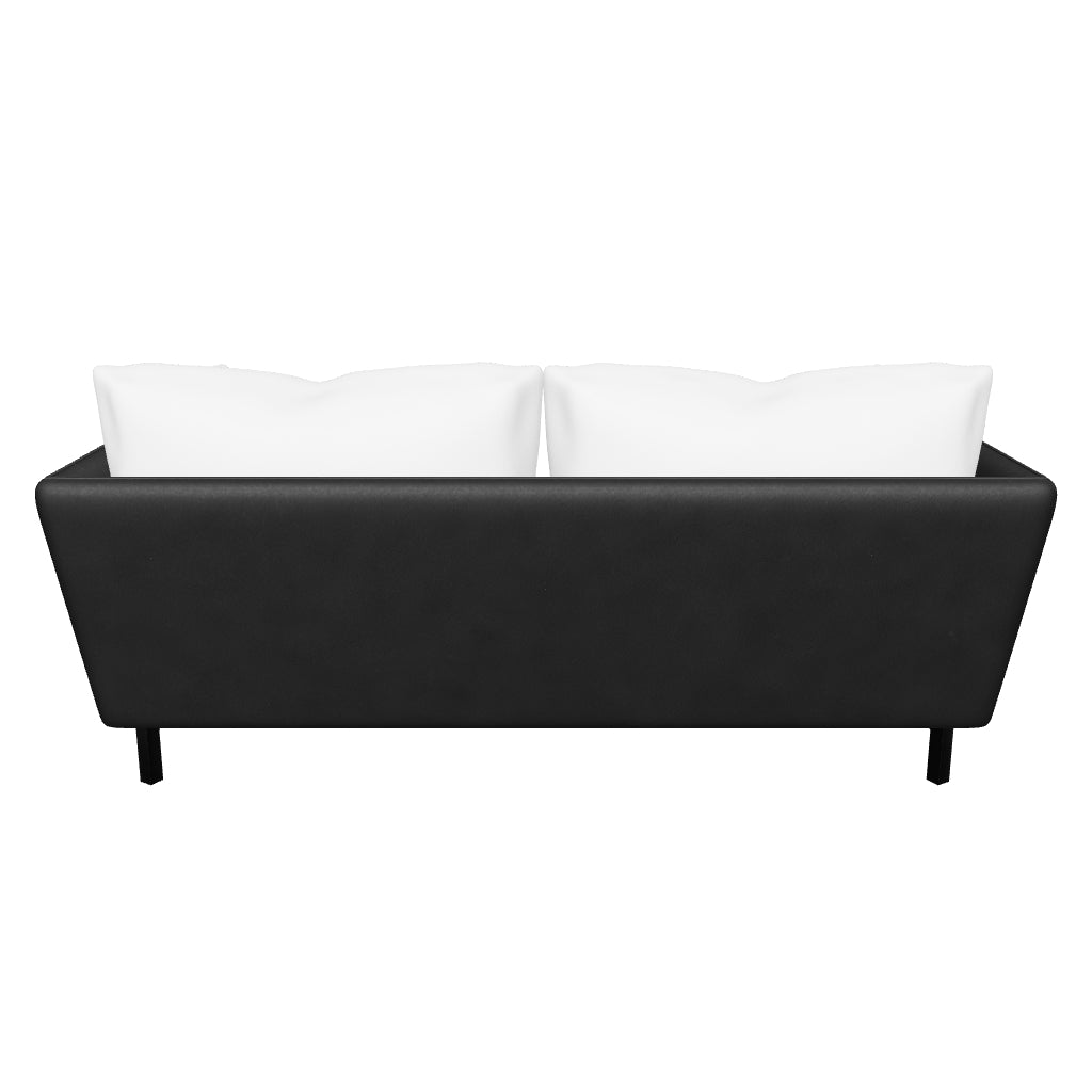 Luxify 3-Seater Leather Sofa with Stainless Steel Legs and Removable Cushions