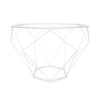 Malibu Octagon Coffee Table with Glass Top and Geometric Metal Base