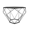 Malibu Octagon Coffee Table with Glass Top and Geometric Metal Base