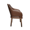 Vivara Dining Chair Upholstered in Leather with Rubberwood Base