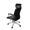 Vantage High-Back Leather Office Chair with Aluminum Base and Swivel, and Tilt