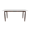 Zinti Rectangular Dining Table with Glass/Sintered Stone Tabletop and Steel Base