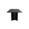 Zelan Dining Table with Rectangular Glass/Sintered Stone Tabletop and Steel Legs