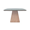 Zephyr 47" Square Dining Table with Sintered Stone/Ash Wood Tabletop and Iron Base