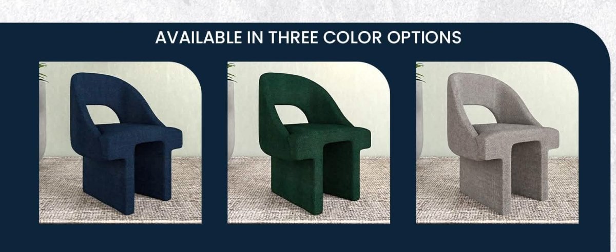 Quell Boucle Accent Chair Curved Open Back Design and Manufactured Wood Frame