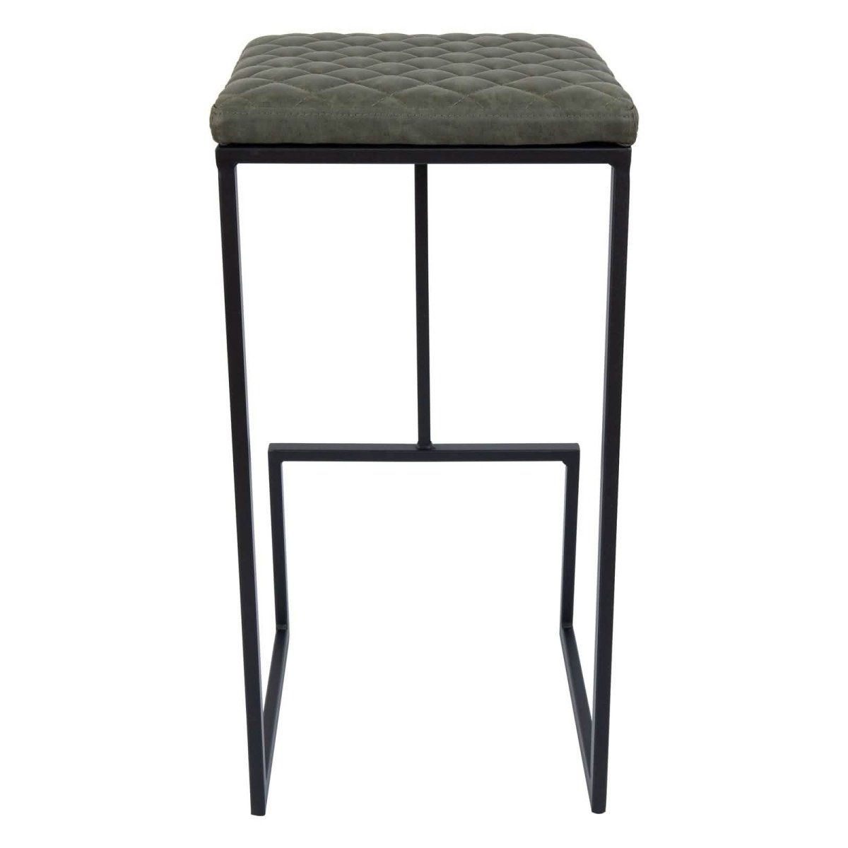 Quincy Leather Bar Stools With Metal Frame